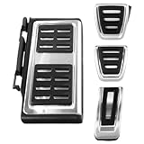 QWORK® 4 Pièces Couvre Pédale de Frein en Acier Inoxydable,