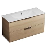 BURGBAD Meuble Vasque 90 cm Olena chêne Clair