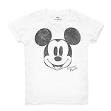 Disney Metallic Face T-Shirt, Blanc, 5-6 Ans Garçon