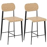 HOMCOM Lot de 2 tabourets de Bar, chaises de Bar, tabourets