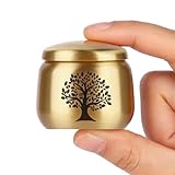 Petite urne pour Cendres humaines en Laiton avec Motif