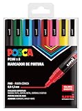 UNI Posca Set PC 3M Basic Lot de 8 marqueurs A-1