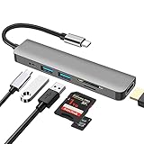 Hub USB C, 6 en 1 DEMKICO Adaptateur Multiport Type