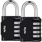 [2 Pièces] 4-Digit Cadenas à Combinaison, Diyife Serrure