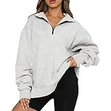 Sweat zippé Femme Capuche Pull col roulé Femme 36 Tee