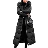 Onsoyours Parka à Capuche Femme Hiver Manteau Chaud