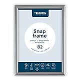 EUROPEL Cadre Clipsable mural B2, Profil 25 mm, Argent,