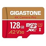 Gigastone Carte Mémoire 128 Go 4K Caméra Pro Série,