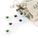 Vollence 3 Paar 3 Farben Oval Doll Eyeballs Hohle Acryl