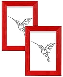 postergaleria Cadre de l'image | 15x20 | Rouge | Bois