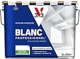 V33 Peinture Blanche Mur Et Plafond Satin, BLANC PROFESSIONNEL,
