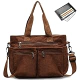 Tokeya Sac à Main en Velours Côtelé Femme, Sac à Bandoulière