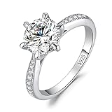 JewelryPalace 2ct Classique Cubic Zirconia Bague Taille