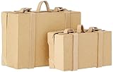 Creativ 263990 Mini valises vintage en papier mâché,
