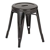 Tolix en métal de style industriel Tabouret rond