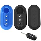 HAMKU 2 Pièces Protection Coque Clé Pour Fiat, 3 Boutons