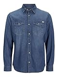 JACK & JONES Jjesheridan Shirt L/s, Chemise en Jean