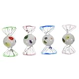 ULTECHNOVO 4pièces Ornements Verre Murano Colorés Forme