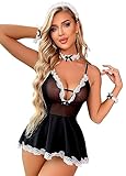 HOTSO Women's Lingerie Sexy en Dentelle Col V avec