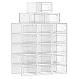 SONGMICS Boîtes à Chaussures, Lot de 18, Rangement