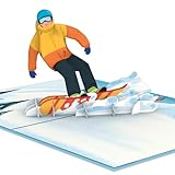 papercrush® Carte-cadeau pop-up Snowboarder - Carte