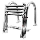 Geloo Echelle De Piscine INOX 4 Marches échelle De