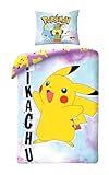 Parure de lit réversible Pokemon Pikachu – Lit Simple