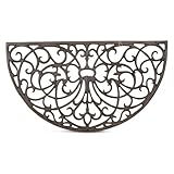 Tapis Paillasson Fer Forge Demi Lune Fonte 66.5cm -