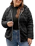 Geschallino Manteau en Fausse Fourrure pour Femme Moelleux