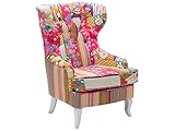 Beliani - Fauteuil - Molde - en Tissu, Patchwork, Multicolore
