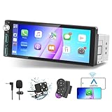 Autoradio 1 DIN Bluetooth CarPlay & Android Auto, écran