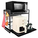 BeSokar Étagère de cuisine à 2 étages - Réglable en