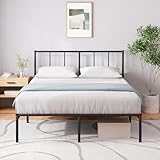 Zinus Justin - Cadre en Métal 200 x 140 cm avec Tête