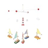 Mobile en bois dériveur avec phare