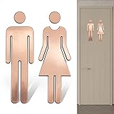 WC signe plaque de toilette pour salle de bain 1 paire