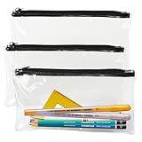 Kryzulax 3 Pièces Trousse Transparente pour Examens,Trousse