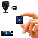 Peecla Mini Camera Espion Wifi carte 64 Gb incluse