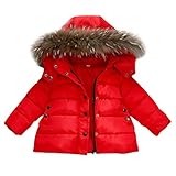 IMJONO Manteau Bebe Fille Chic Blouson Manteau Fourrure