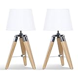 IDMarket - Lot de 2 Lampes de Chevet d'appoint Hilda