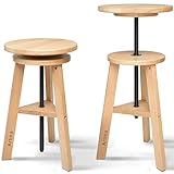 Artina Arles Tabouret à Peindre Rond en Bois – Tabouret