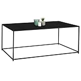 IDMarket - Table Basse Davis 113 cm en métal Noir Mat