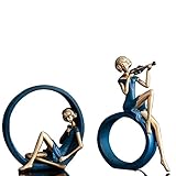 SHIJIE1701AA Statuette Decoration Violon Creative Fille