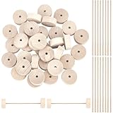 DELORIGIN 36 paquet de Mini Roues Artisanales en Bois