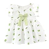 amropi Bébé Fille Carotte Imprimée Robe Coton Volants