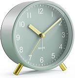 Jisile Réveil Analogique Silencieux sans Tic-Tac, Réveil