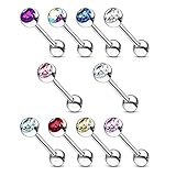 Lot 10 Piercings Langue UTOPIA Acier Chirurgical Inoxydable