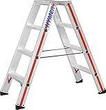 Escabeau double - Marches 8cm - Hymer - Aluminium -