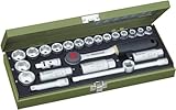 Proxxon 23110 Jeu de clés à douille 24 pièces 3/8"
