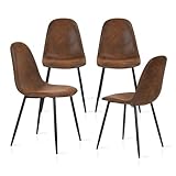 MEUBLE COSY Lot de 4 chaises de salle à manger Scandinave