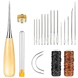 Realure 20 Pièces Aiguilles Couture Cuir Kit Reparation